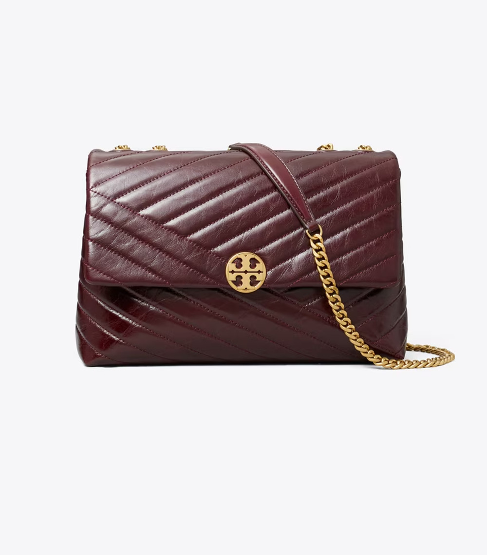 NEW‼️Tory Burch Willa Chevron Glazed Large Shoulder Bag 188185 $675